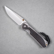 Chris Reeve Large Sebenza 31 - Drop Point Magnacut & Glass Blasted Titanium w/ Bog Oak Inlay - URBAN EDC®