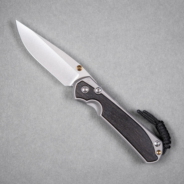 Chris Reeve Large Sebenza 31 - Drop Point Magnacut & Glass Blasted Titanium w/ Bog Oak Inlay - URBAN EDC®
