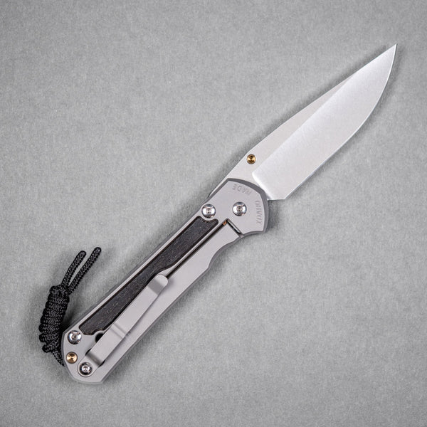 Chris Reeve Large Sebenza 31 - Drop Point Magnacut & Glass Blasted Titanium w/ Bog Oak Inlay - URBAN EDC®