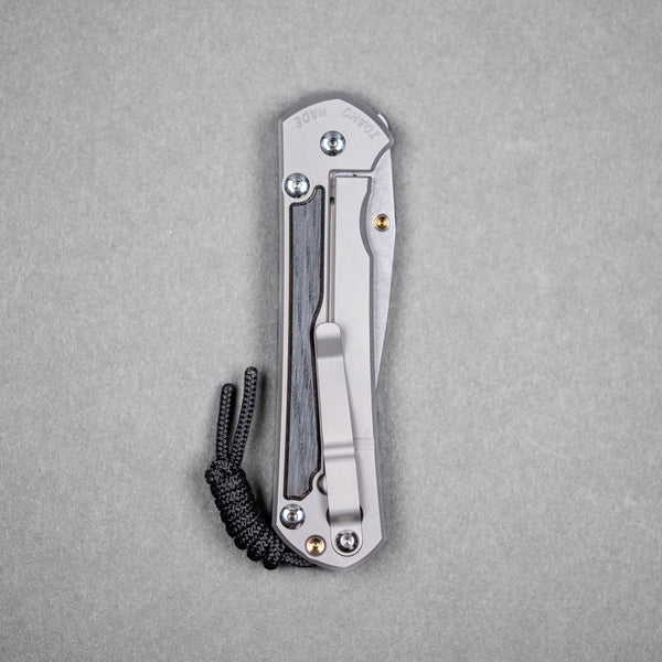 Chris Reeve Large Sebenza 31 - Drop Point Magnacut & Glass Blasted Titanium w/ Bog Oak Inlay - URBAN EDC®