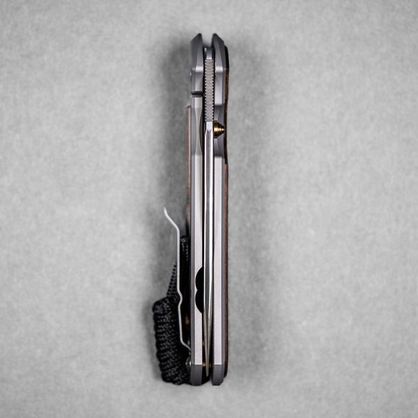 Chris Reeve Large Sebenza 31 Drop Point - Magnacut & Glass Blasted Titanium w/ Macassar Ebony Inlay - URBAN EDC®