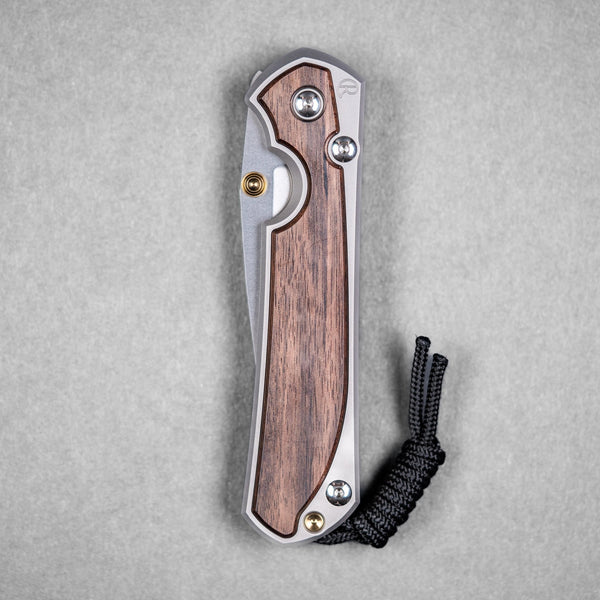 Chris Reeve Large Sebenza 31 Drop Point - Magnacut & Glass Blasted Titanium w/ Macassar Ebony Inlay - URBAN EDC®
