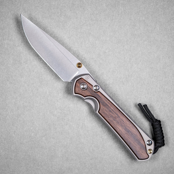 Chris Reeve Large Sebenza 31 Drop Point - Magnacut & Glass Blasted Titanium w/ Macassar Ebony Inlay - URBAN EDC®