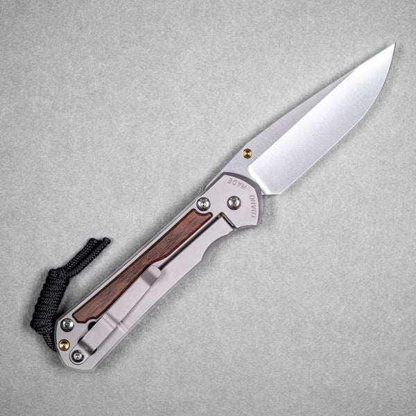 Chris Reeve Large Sebenza 31 Drop Point - Magnacut & Glass Blasted Titanium w/ Macassar Ebony Inlay - URBAN EDC®