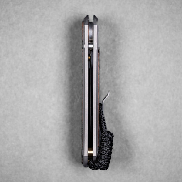 Chris Reeve Large Sebenza 31 Drop Point - Magnacut & Glass Blasted Titanium w/ Macassar Ebony Inlay - URBAN EDC®