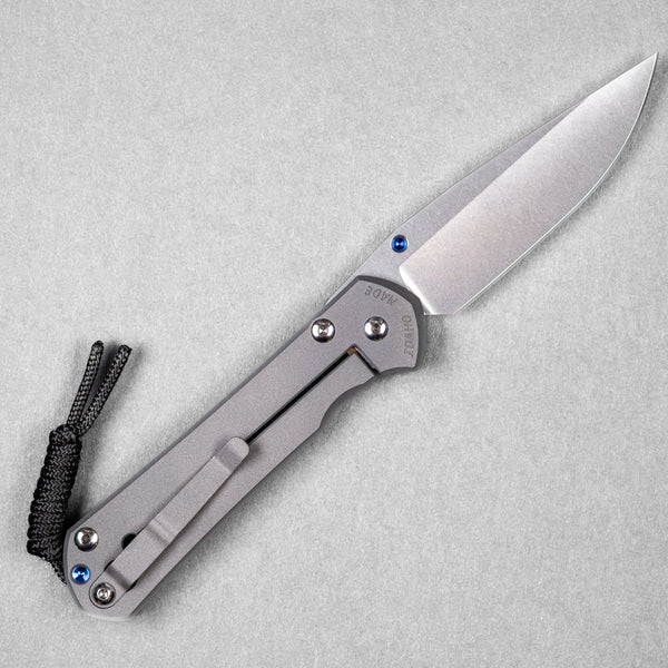 Chris Reeve Large Sebenza 31 Drop Point - Sandblasted Titanium - URBAN EDC®