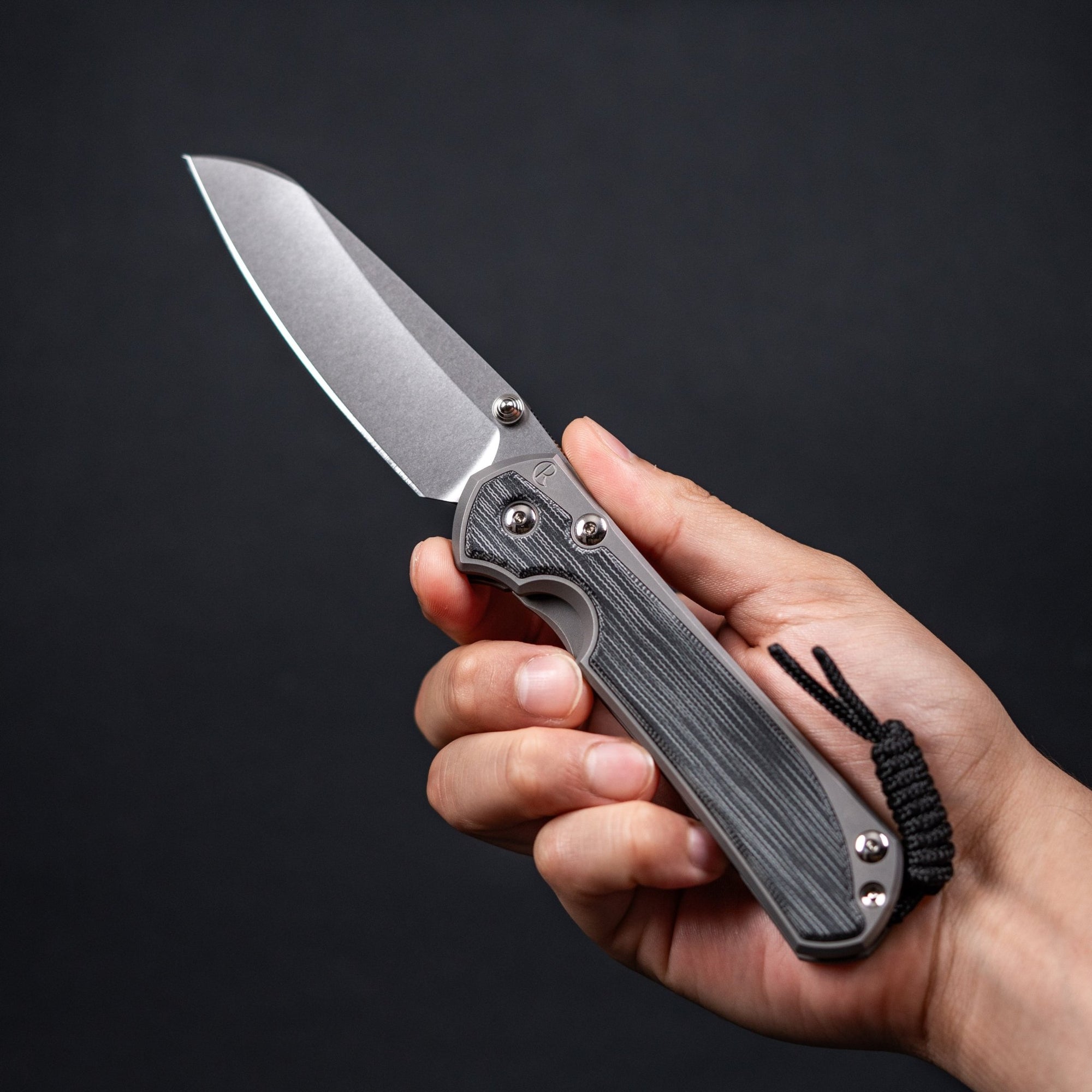 Chris Reeve Large Sebenza 31 - Insingo Magnacut & Glass Blasted Titanium w/ Black Canvas Micarta Inlay - URBAN EDC®