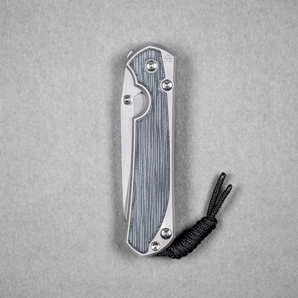 Chris Reeve Large Sebenza 31 - Insingo Magnacut & Glass Blasted Titanium w/ Black Canvas Micarta Inlay - URBAN EDC®