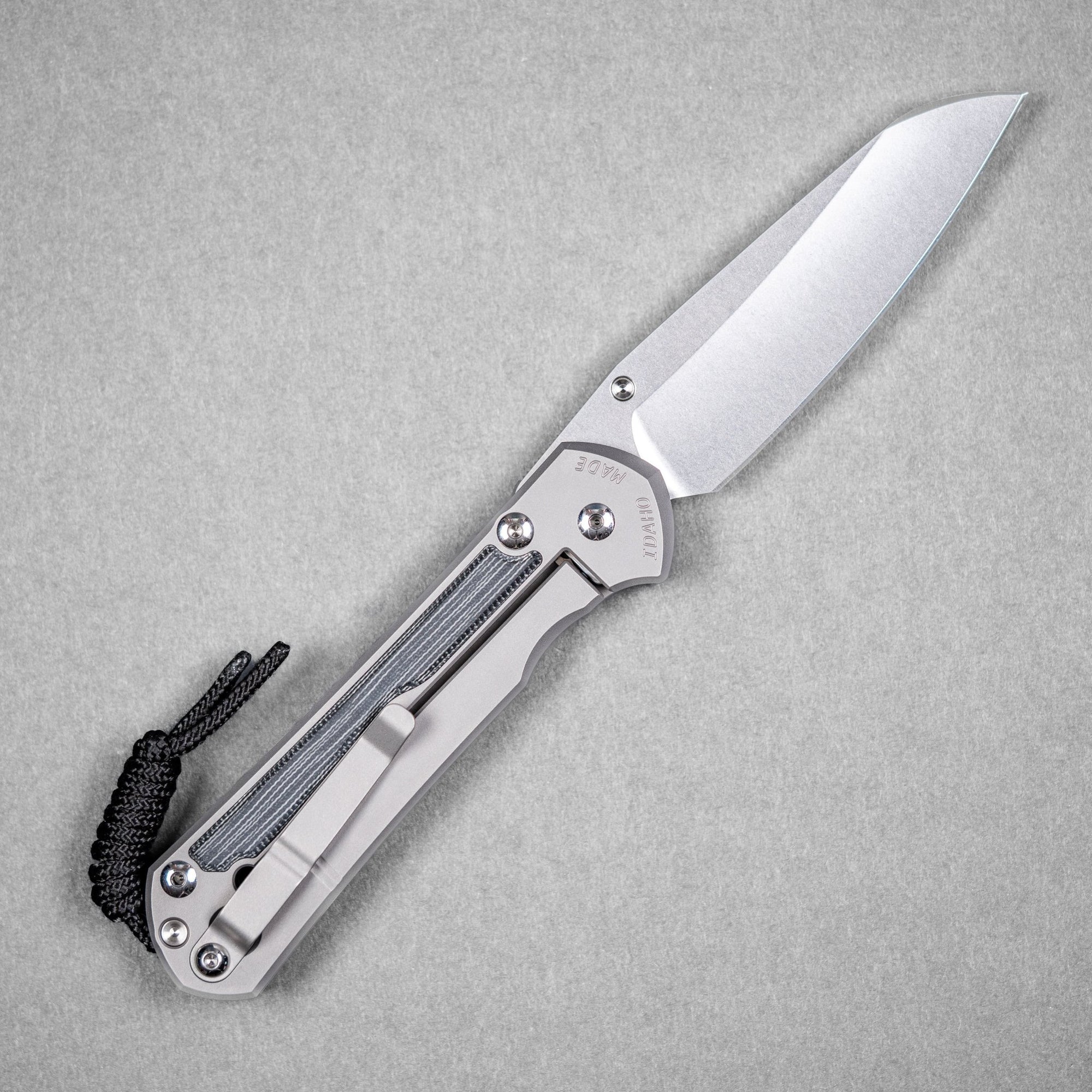 Chris Reeve Large Sebenza 31 - Insingo Magnacut & Glass Blasted Titanium w/ Black Canvas Micarta Inlay - URBAN EDC®