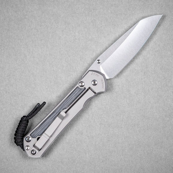 Chris Reeve Large Sebenza 31 - Insingo Magnacut & Glass Blasted Titanium w/ Black Canvas Micarta Inlay - URBAN EDC®
