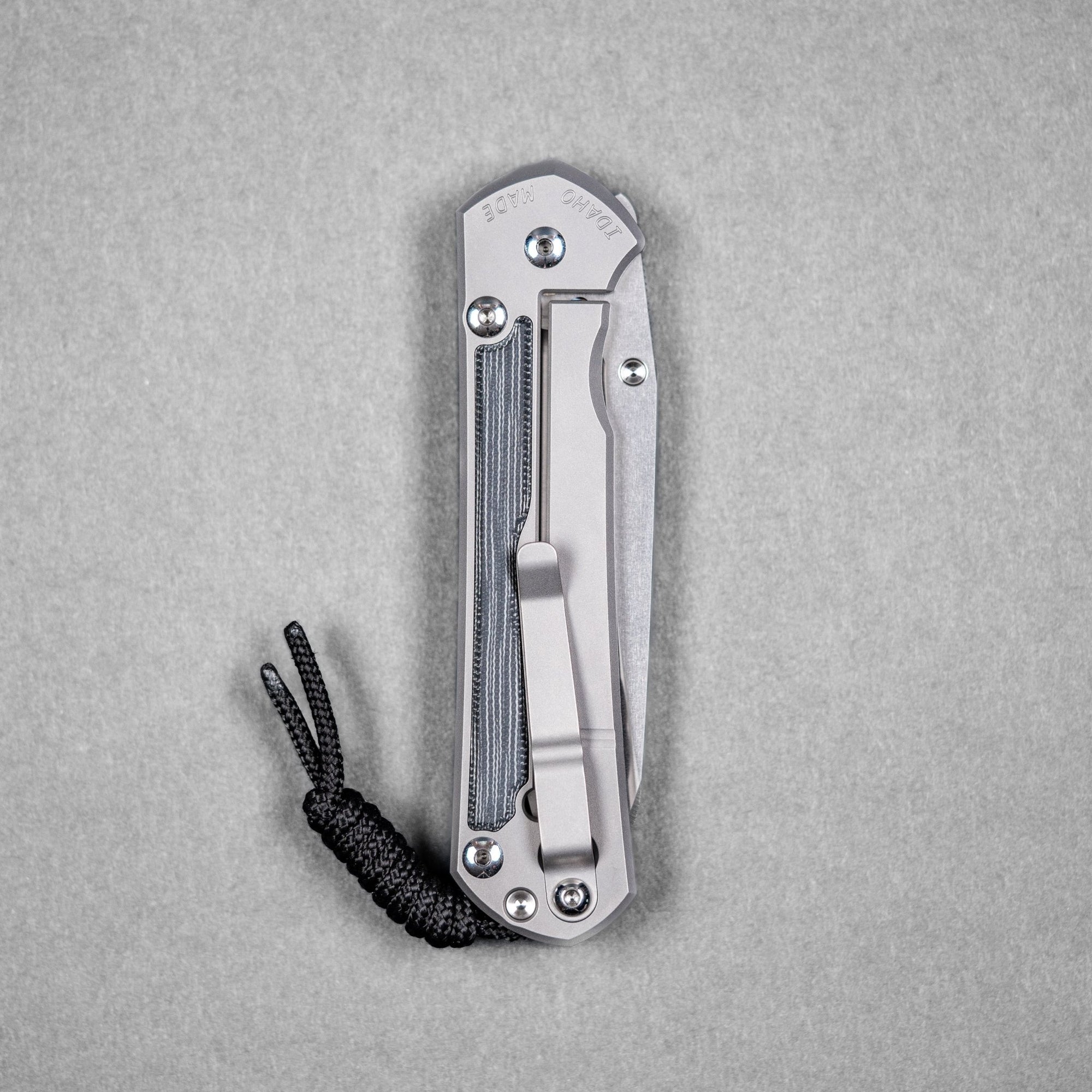 Chris Reeve Large Sebenza 31 - Insingo Magnacut & Glass Blasted Titanium w/ Black Canvas Micarta Inlay - URBAN EDC®