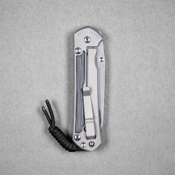 Chris Reeve Large Sebenza 31 - Insingo Magnacut & Glass Blasted Titanium w/ Black Canvas Micarta Inlay - URBAN EDC®