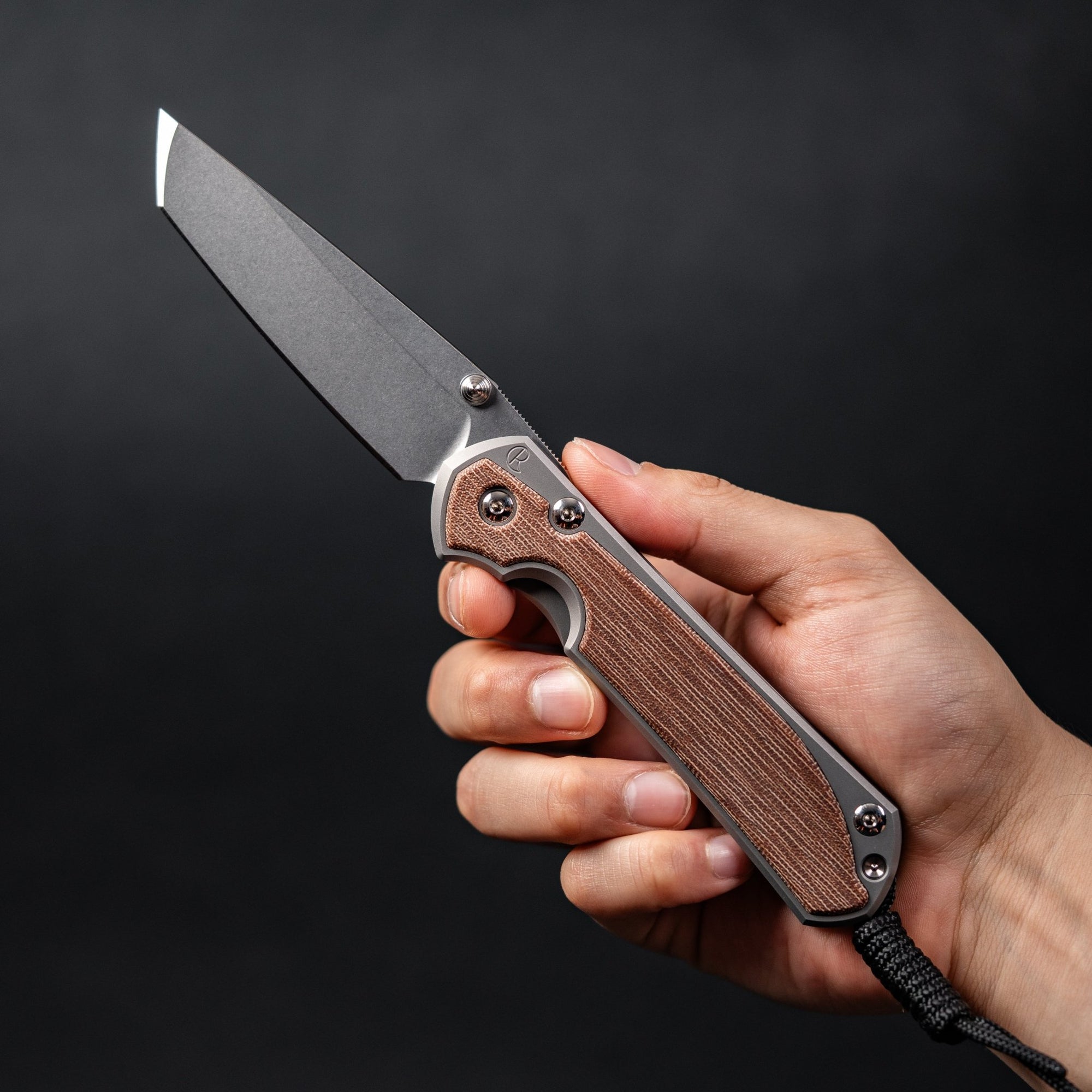 Chris Reeve Large Sebenza 31 Tanto - Magnacut & Glass Blasted Titanium w/ Natural Canvas Micarta Inlay - URBAN EDC®