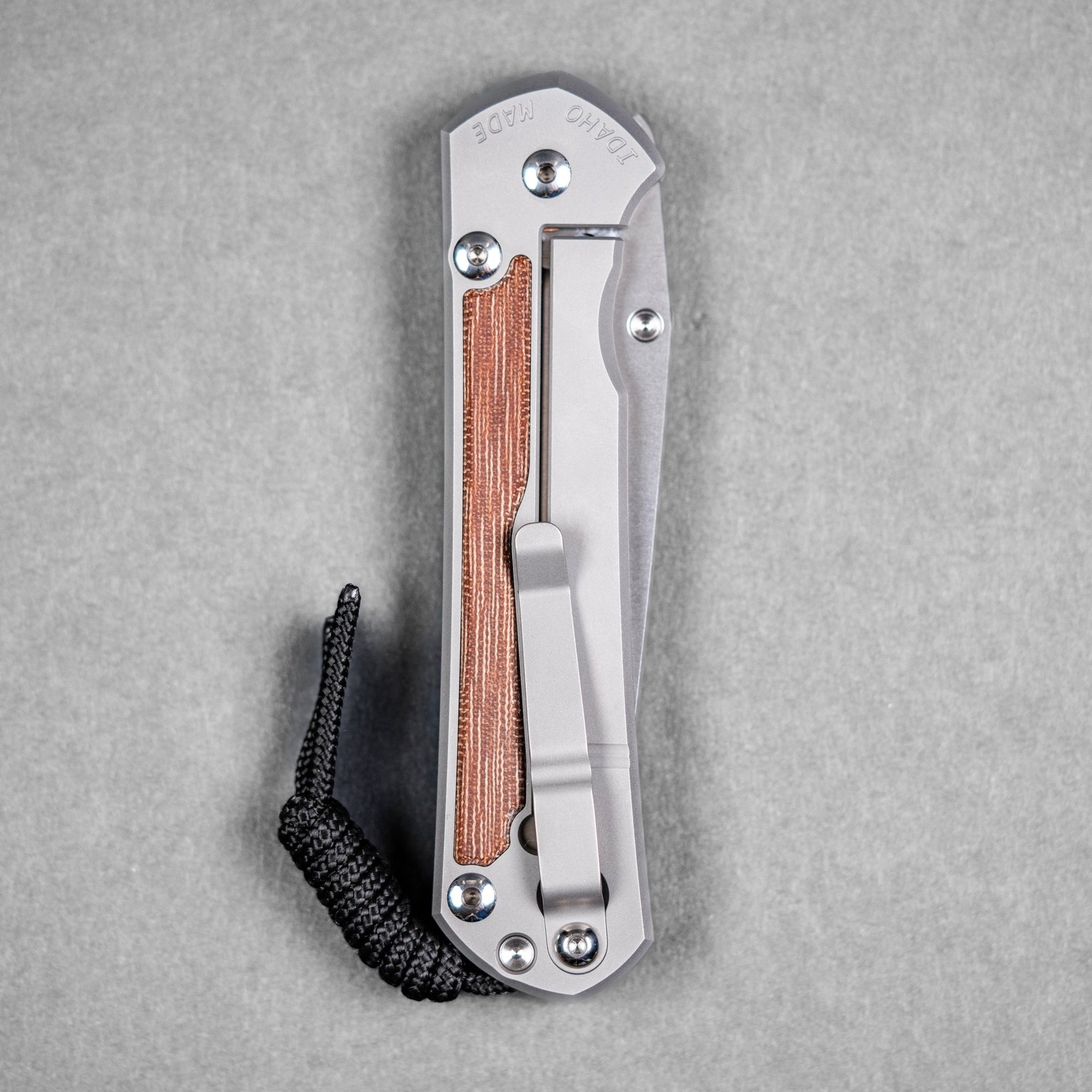 Chris Reeve Large Sebenza 31 Tanto - Magnacut & Glass Blasted Titanium w/ Natural Canvas Micarta Inlay - URBAN EDC®