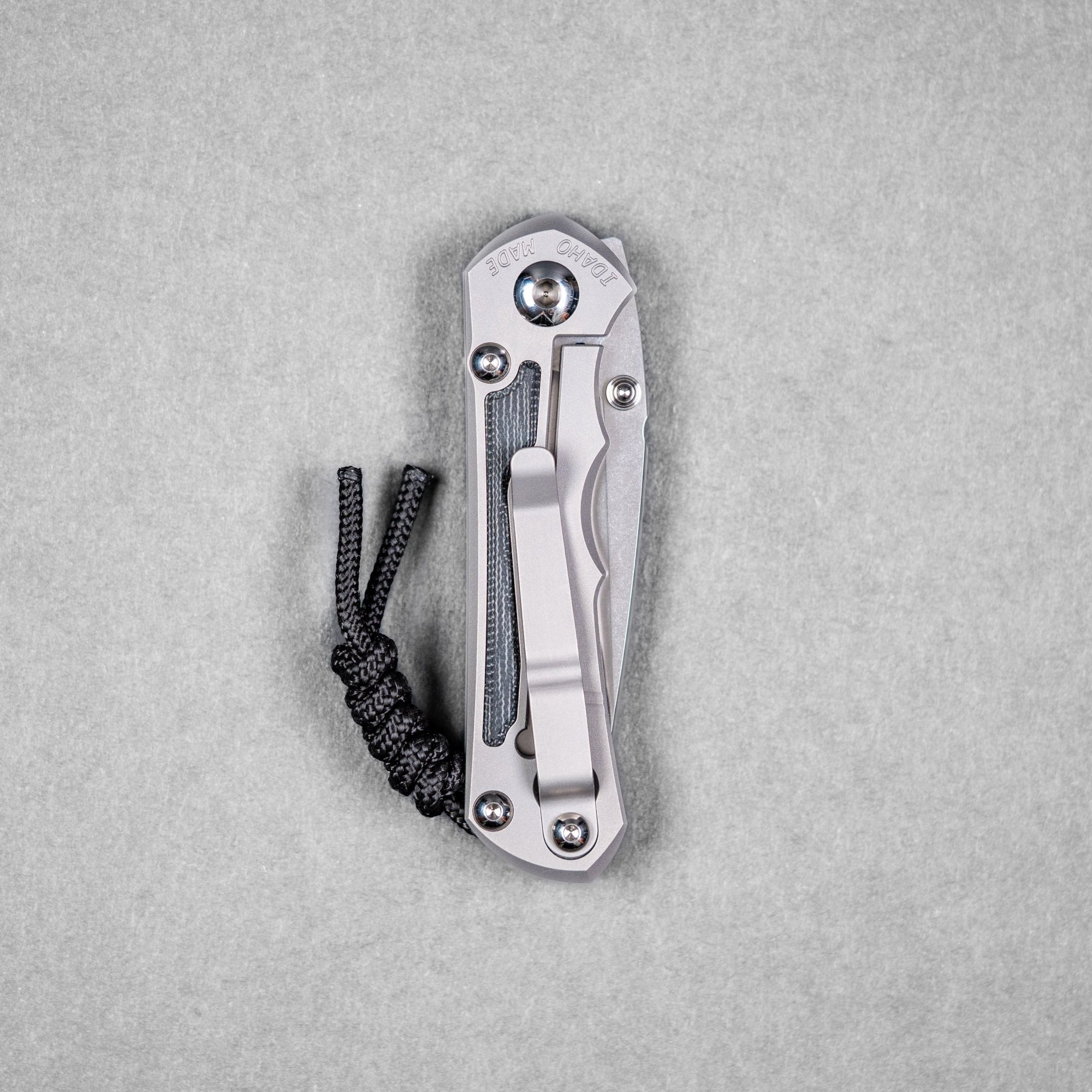 Chris Reeve Small Inkosi Drop Point - Magnacut & Glass Blasted Titanium w/ Black Canvas Micarta - URBAN EDC®