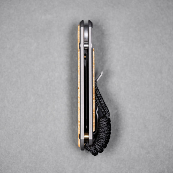 Chris Reeve Small Sebenza 31 - Drop Point Magnacut & Glass Blasted Titanium w/ Box Elder - URBAN EDC®