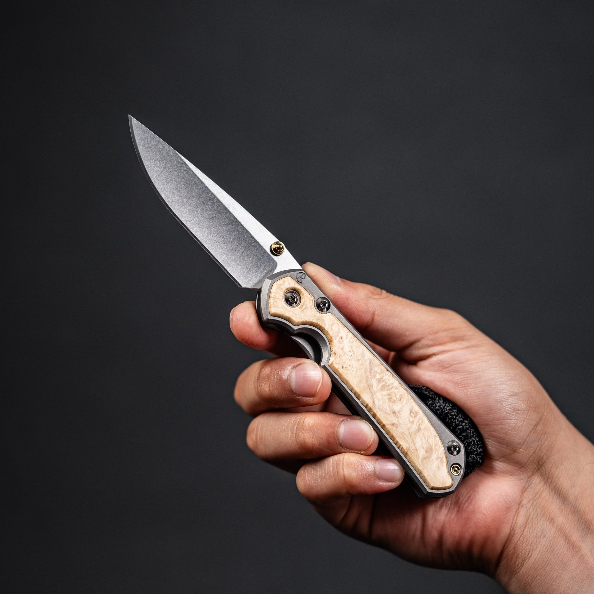 Chris Reeve Small Sebenza 31 - Drop Point Magnacut & Glass Blasted Titanium w/ Box Elder - URBAN EDC®