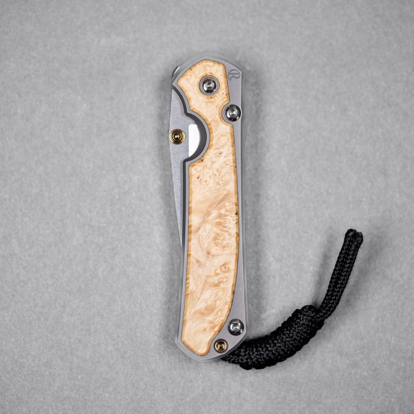 Chris Reeve Small Sebenza 31 - Drop Point Magnacut & Glass Blasted Titanium w/ Box Elder - URBAN EDC®
