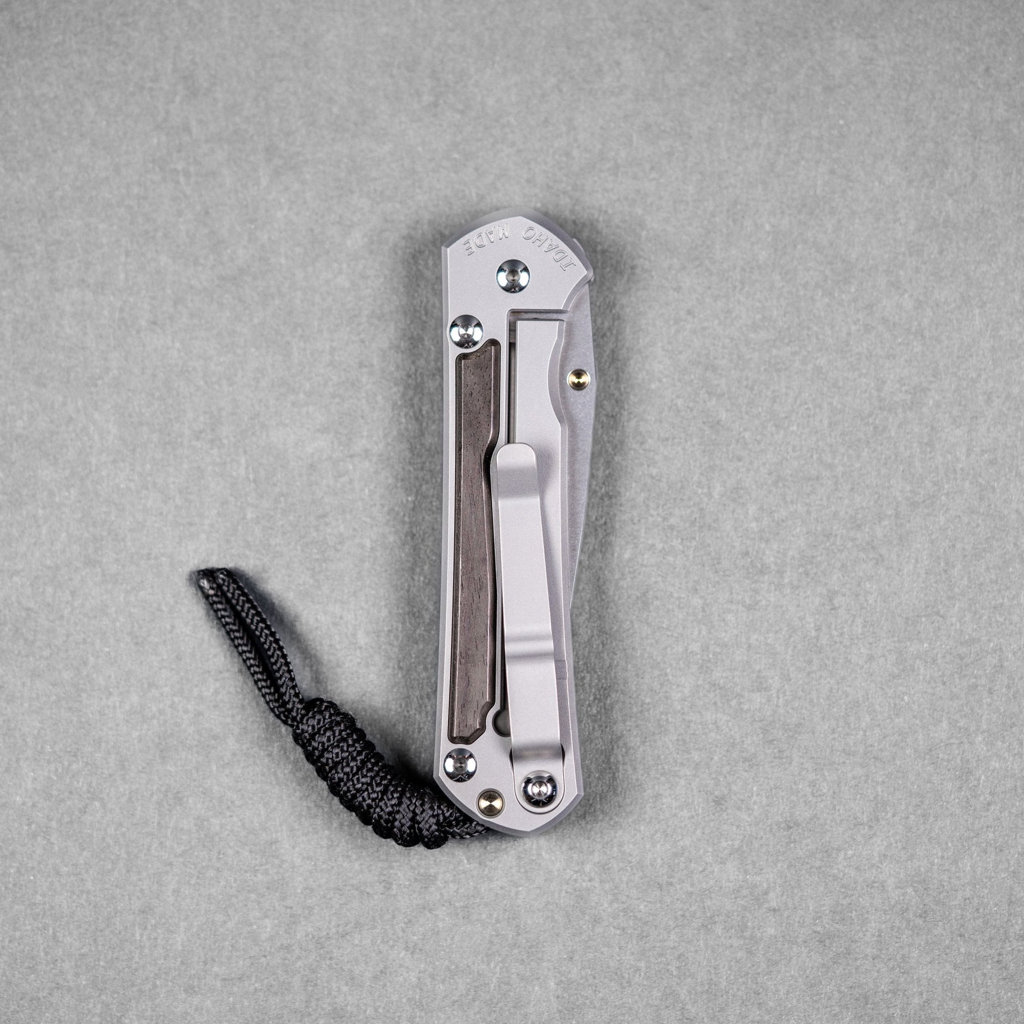 Chris Reeve Small Sebenza 31 - Drop Point Magnacut & Glass Blasted Titanium w/ Macassar Ebony Inlay - URBAN EDC®
