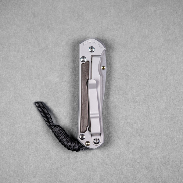 Chris Reeve Small Sebenza 31 - Drop Point Magnacut & Glass Blasted Titanium w/ Macassar Ebony Inlay - URBAN EDC®