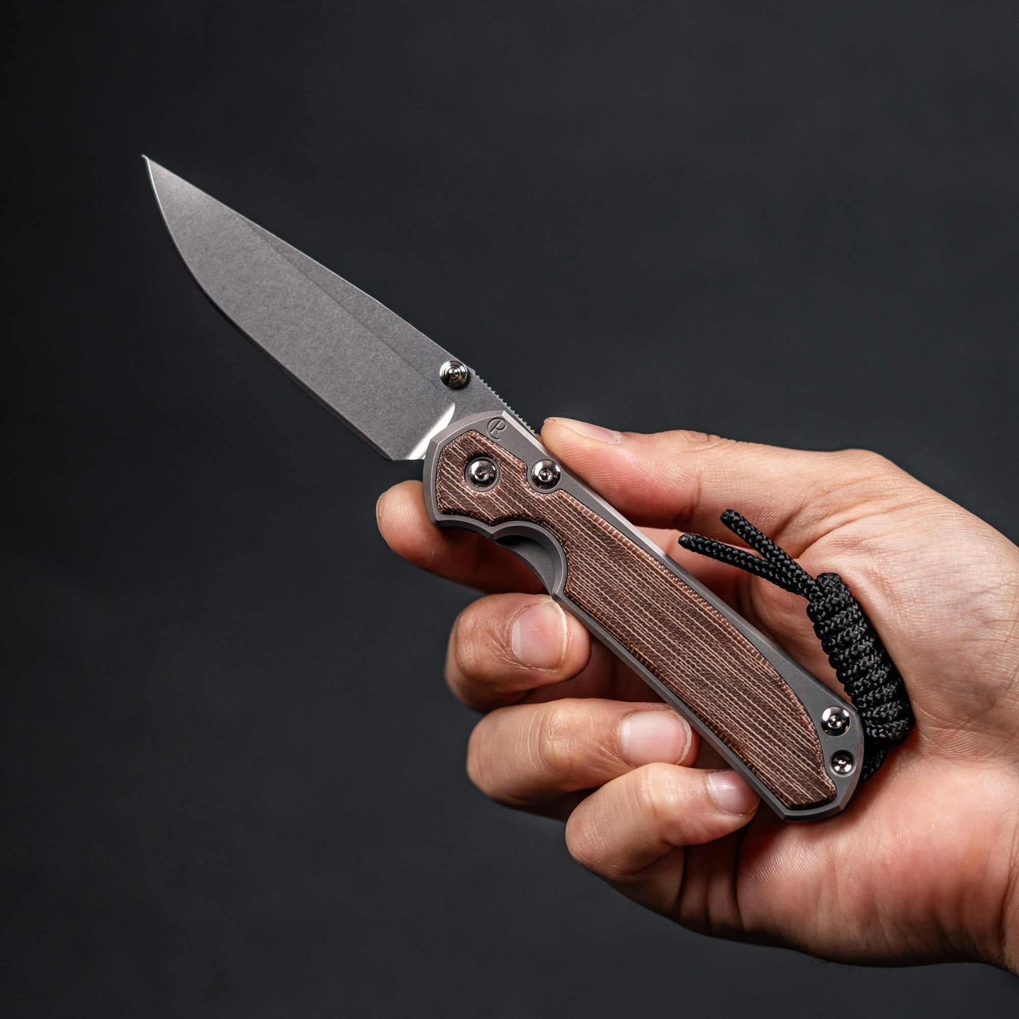 Chris Reeve Small Sebenza 31 - Drop Point Magnacut & Glass Blasted Titanium w/ Natural Canvas Micarta - URBAN EDC®