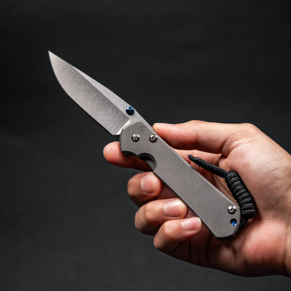 Chris Reeve Small Sebenza 31 - Drop Point Magnacut & Sandblasted Titanium - URBAN EDC®