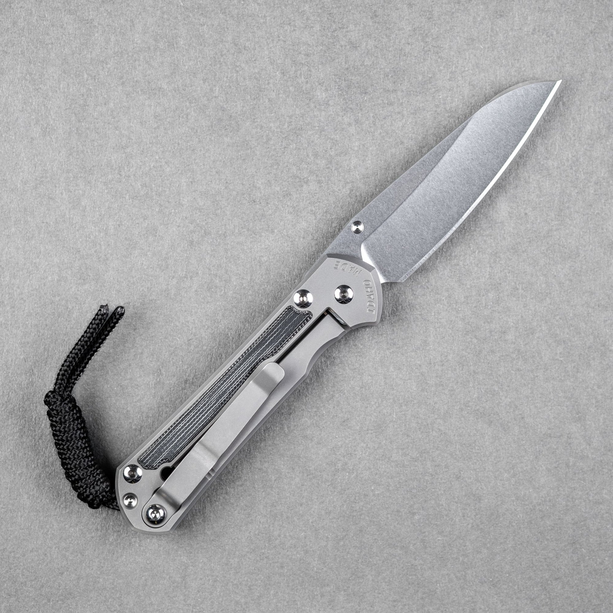 Chris Reeve Small Sebenza 31 - Insingo Magnacut & Glass Blasted Titanium w/ Black Canvas Micarta Inlay - URBAN EDC®