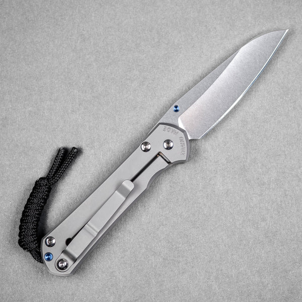 Chris Reeve Small Sebenza 31 - Insingo Magnacut & Glass Blasted Titanium w/ Blue Accents - URBAN EDC®