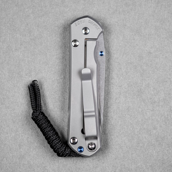 Chris Reeve Small Sebenza 31 - Insingo Magnacut & Glass Blasted Titanium w/ Blue Accents - URBAN EDC®