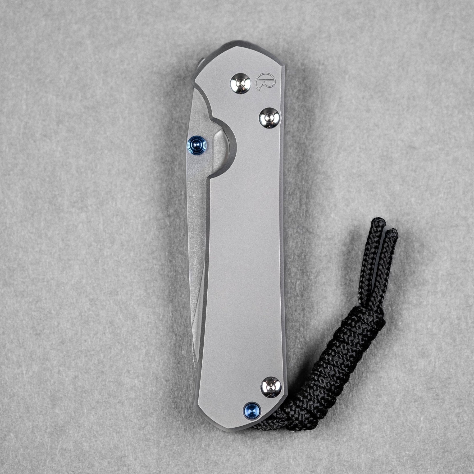 Chris Reeve Small Sebenza 31 - Insingo Magnacut & Glass Blasted Titanium w/ Blue Accents - URBAN EDC®
