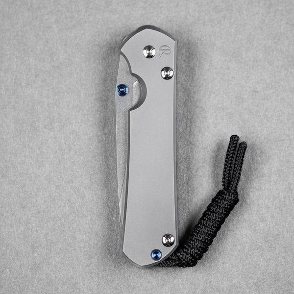 Chris Reeve Small Sebenza 31 - Insingo Magnacut & Glass Blasted Titanium w/ Blue Accents - URBAN EDC®