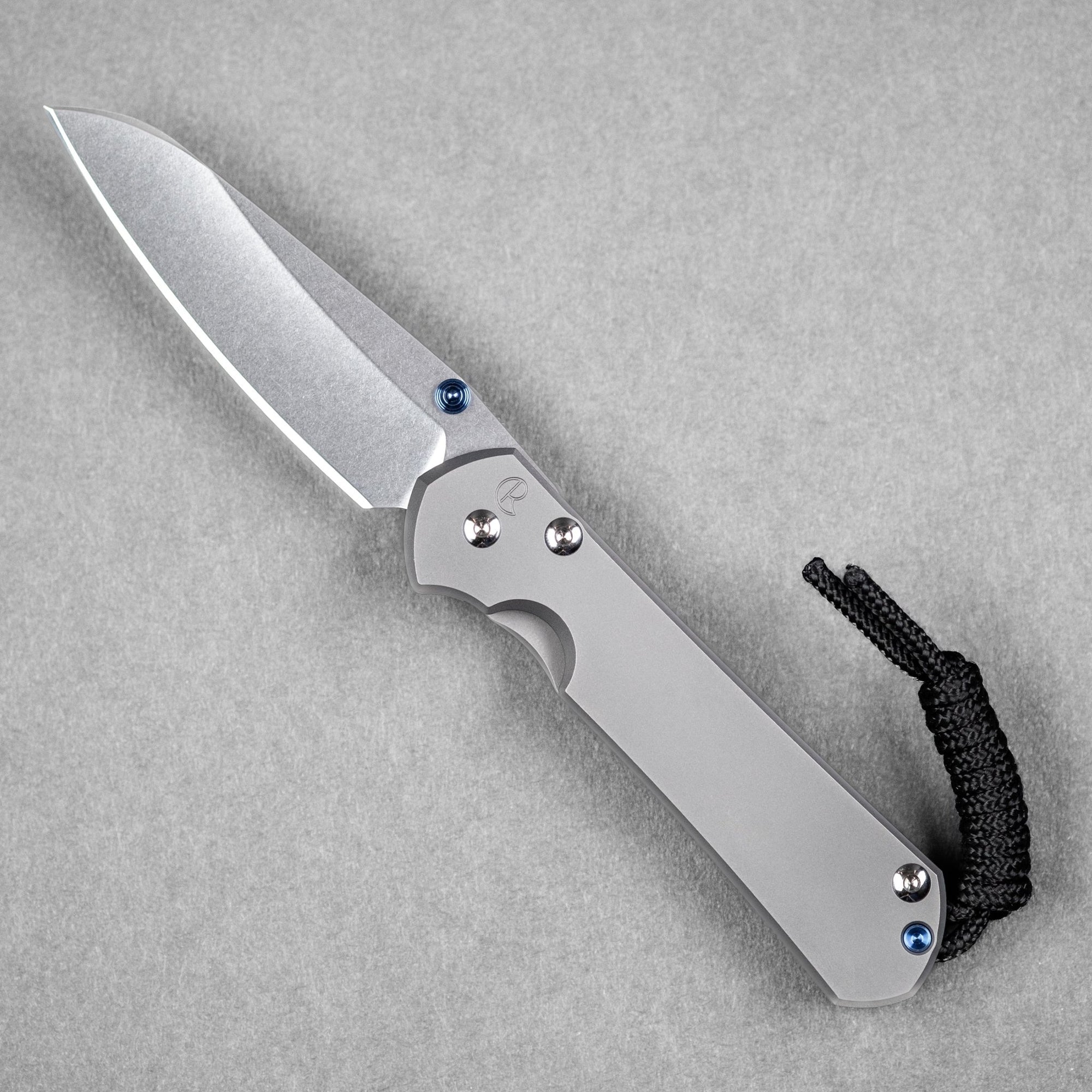 Chris Reeve Small Sebenza 31 - Insingo Magnacut & Glass Blasted Titanium w/ Blue Accents - URBAN EDC®