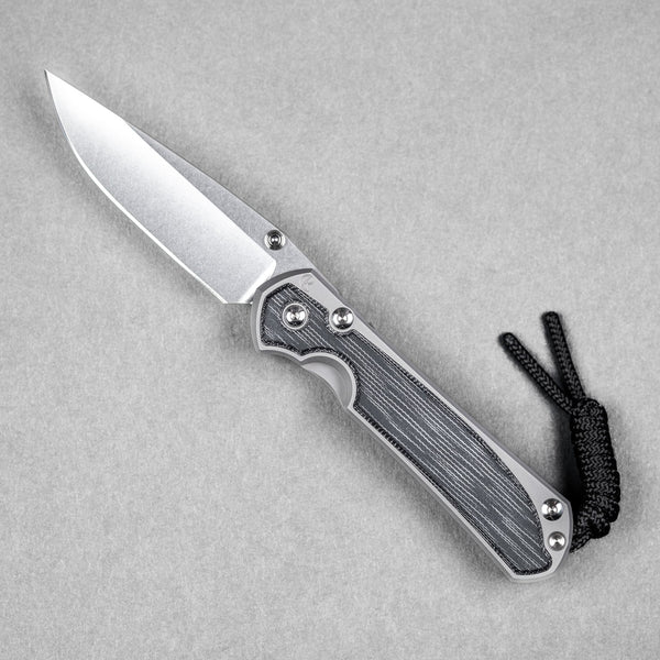 Chris Reeve Small Sebenza 31 - Stonewashed Magnacut & Glass Blasted Titanium w/ Black Canvas Micarta Inlay - URBAN EDC®