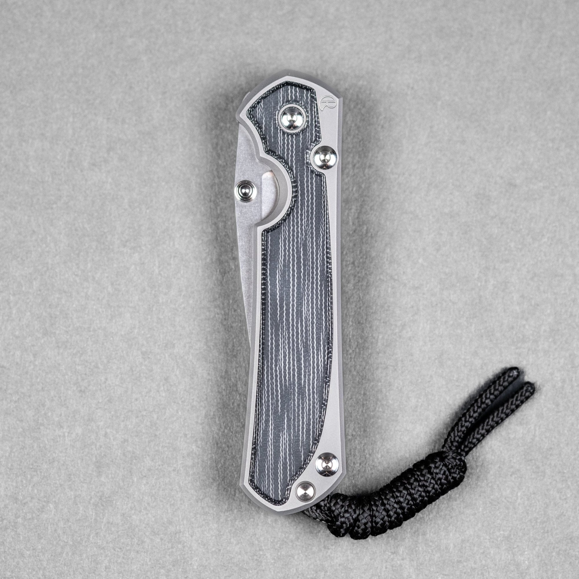 Chris Reeve Small Sebenza 31 - Stonewashed Magnacut & Glass Blasted Titanium w/ Black Canvas Micarta Inlay - URBAN EDC®