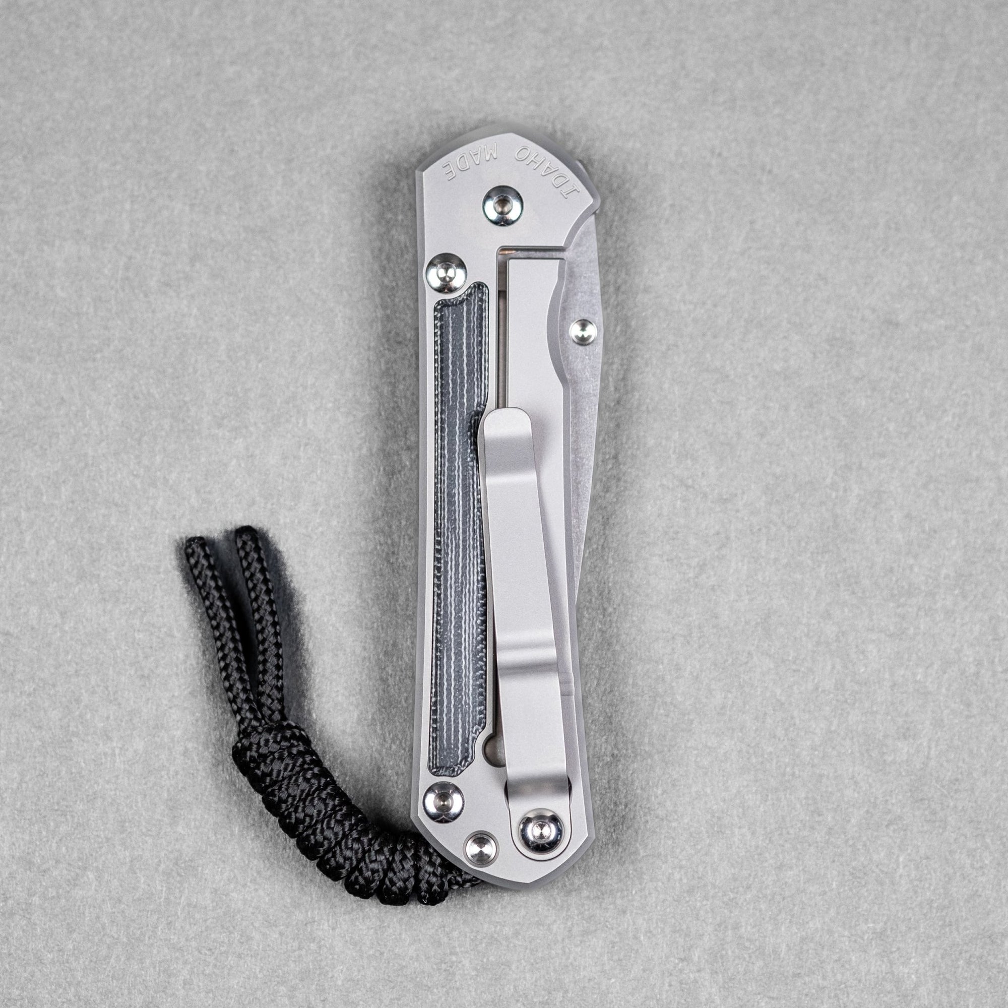 Chris Reeve Small Sebenza 31 - Stonewashed Magnacut & Glass Blasted Titanium w/ Black Canvas Micarta Inlay - URBAN EDC®