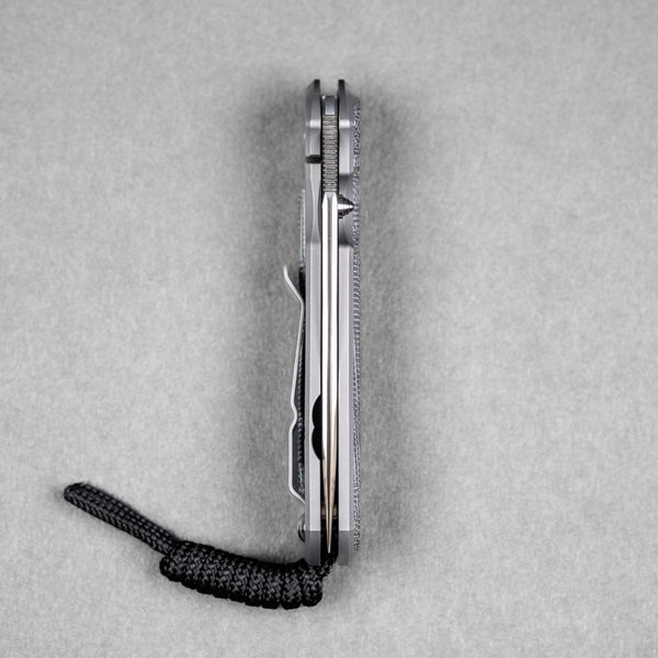 Chris Reeve Small Sebenza 31 - Stonewashed Magnacut & Glass Blasted Titanium w/ Black Canvas Micarta Inlay - URBAN EDC®