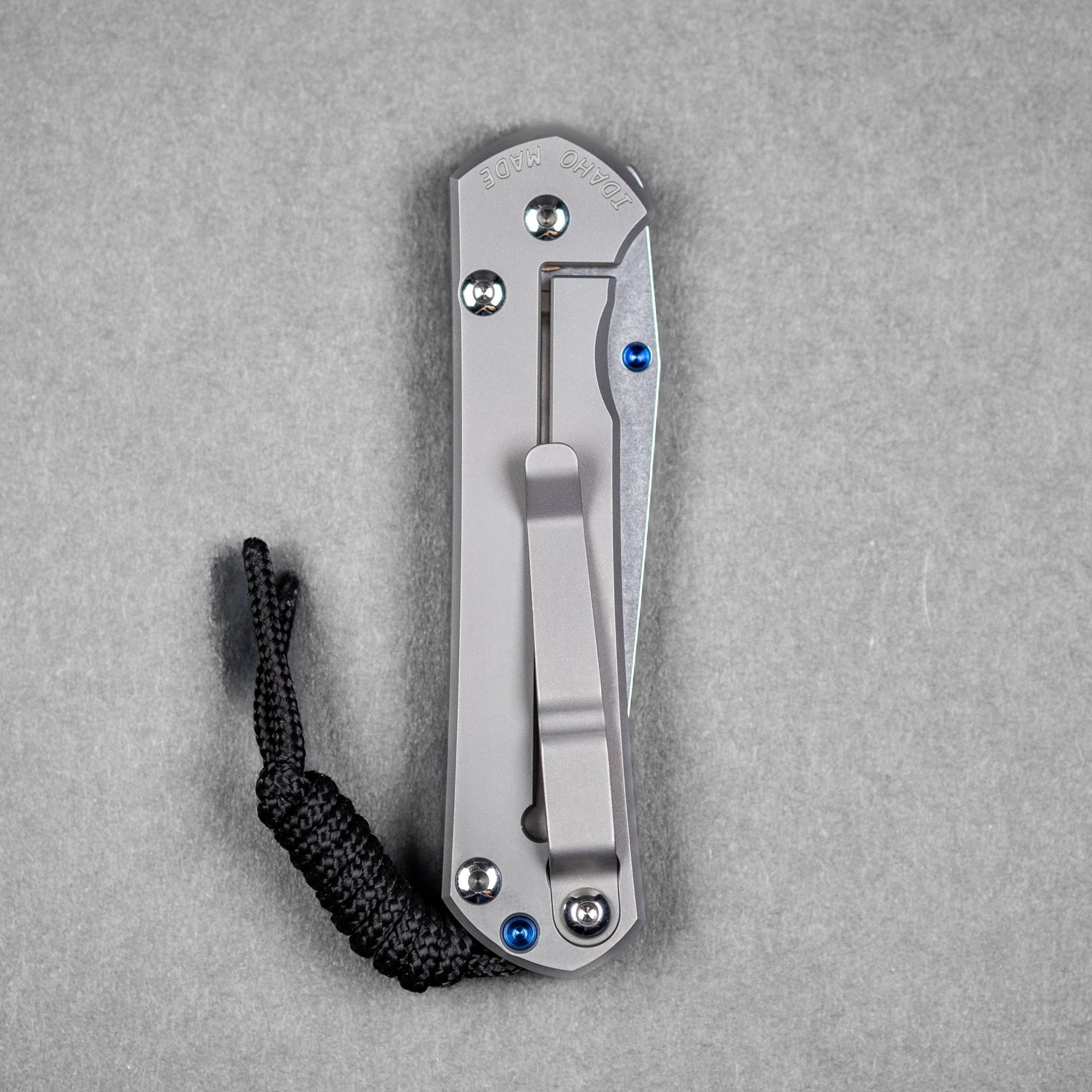 Chris Reeve Small Sebenza 31 Tanto - Glass Blasted Titanium w/ Blue Accents - URBAN EDC®