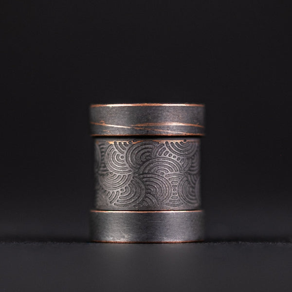 Collins Trace Manufacturing x URBAN 'The End' Bead - Antiqued Copper Chaos Seigaiha™ - URBAN EDC®