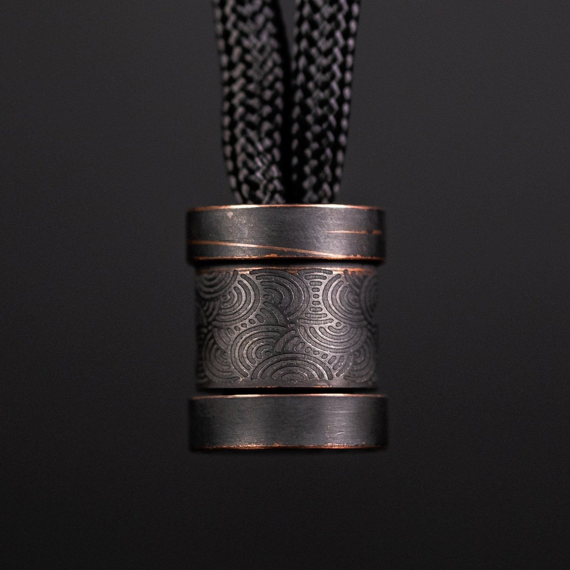 Collins Trace Manufacturing x URBAN 'The End' Bead - Antiqued Copper Chaos Seigaiha™ - URBAN EDC®