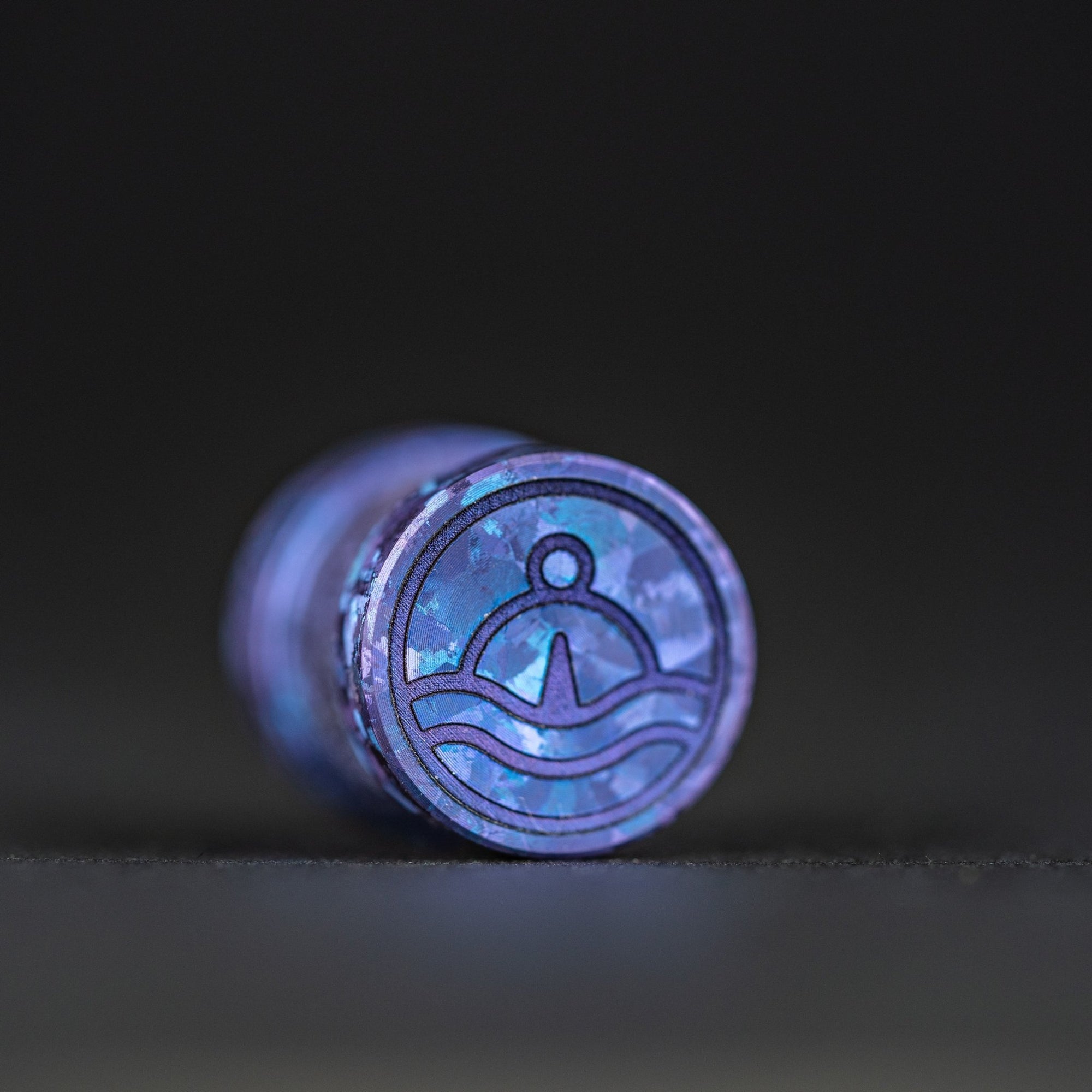 Collins Trace Manufacturing x URBAN 'The End' Bead - Blurple Crystal Ti Chaos Seigaiha™ - URBAN EDC®