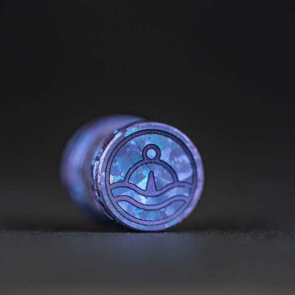 Collins Trace Manufacturing x URBAN 'The End' Bead - Blurple Crystal Ti Chaos Seigaiha™ - URBAN EDC®