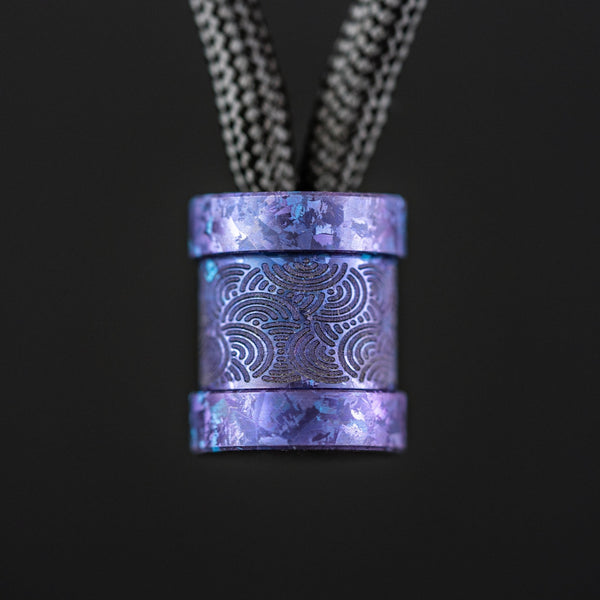 Collins Trace Manufacturing x URBAN 'The End' Bead - Blurple Crystal Ti Chaos Seigaiha™ - URBAN EDC®