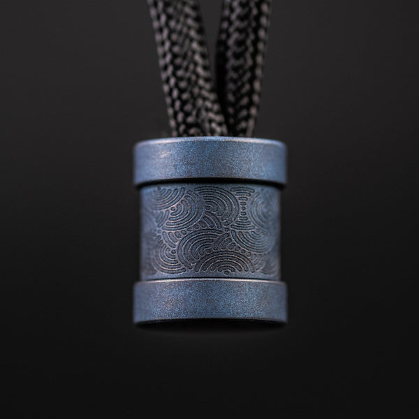 Collins Trace Manufacturing x URBAN 'The End' Bead - Blurple Titanium Chaos Seigaiha™ - URBAN EDC®