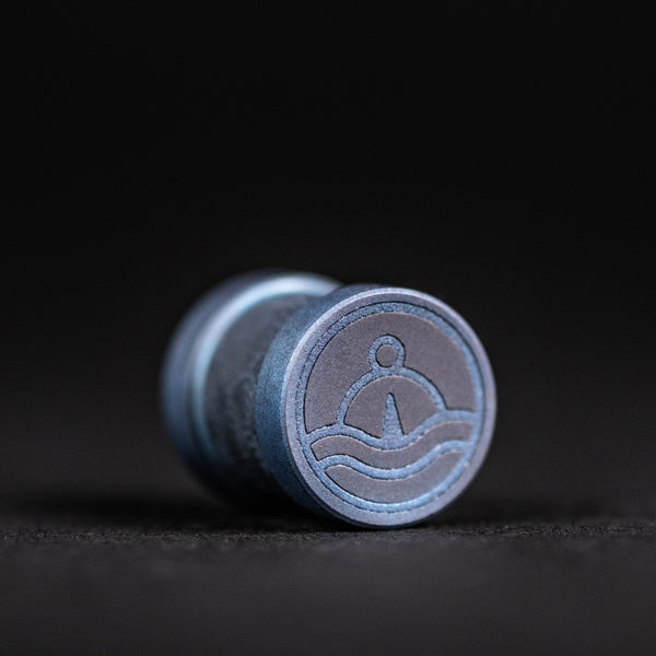 Collins Trace Manufacturing x URBAN 'The End' Bead - Blurple Titanium Chaos Seigaiha™ - URBAN EDC®