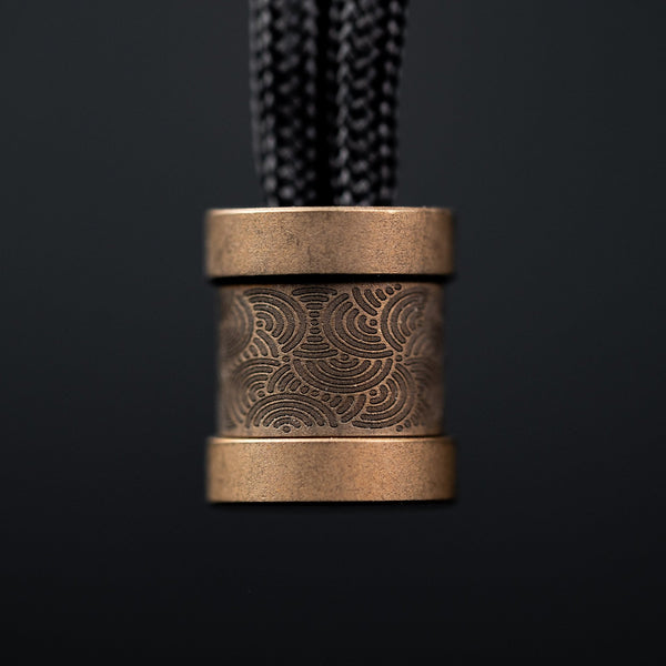Collins Trace Manufacturing x URBAN 'The End' Bead - Bronze Titanium Chaos Seigaiha™ - URBAN EDC®