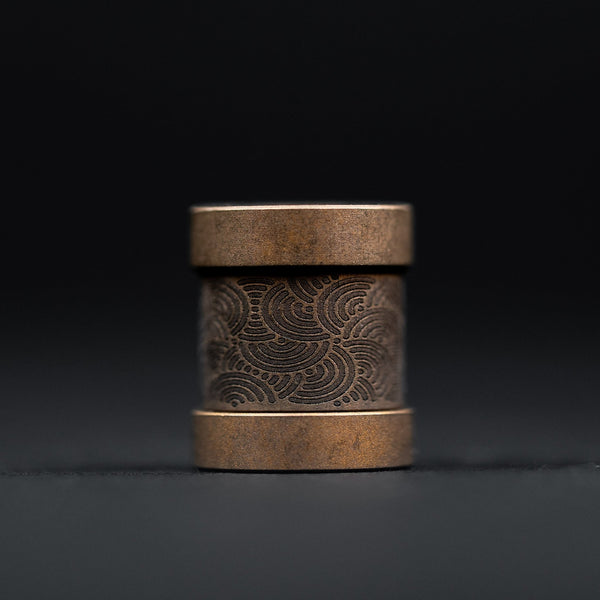 Collins Trace Manufacturing x URBAN 'The End' Bead - Bronze Titanium Chaos Seigaiha™ - URBAN EDC®