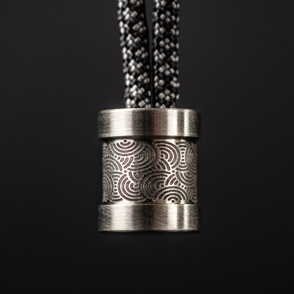 Collins Trace Manufacturing x URBAN 'The End' Bead - Nickel Silver Chaos Seigaiha - URBAN EDC®