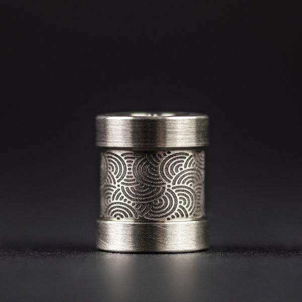Collins Trace Manufacturing x URBAN 'The End' Bead - Nickel Silver Chaos Seigaiha - URBAN EDC®