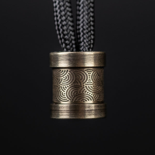 Collins Trace Manufacturing x URBAN 'The End' Bead - Weathered Nickel Silver Chaos Seigaiha™ - URBAN EDC®