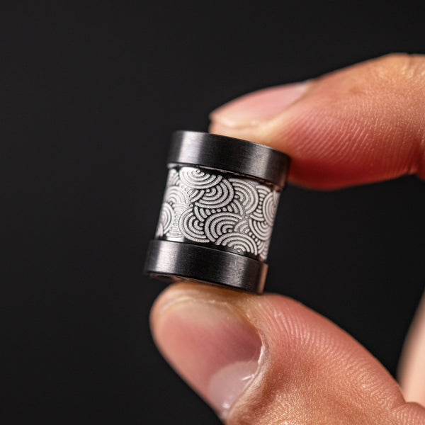 Collins Trace Manufacturing x URBAN 'The End' Bead - Zirconium Chaos Seigaiha™ - URBAN EDC®